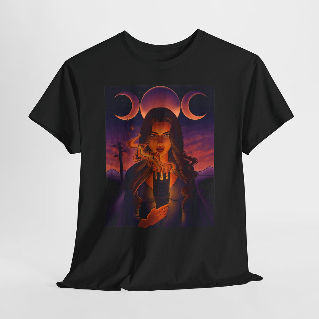 Hecate Tee — Triple Moon Goddess Graphic Shirt
