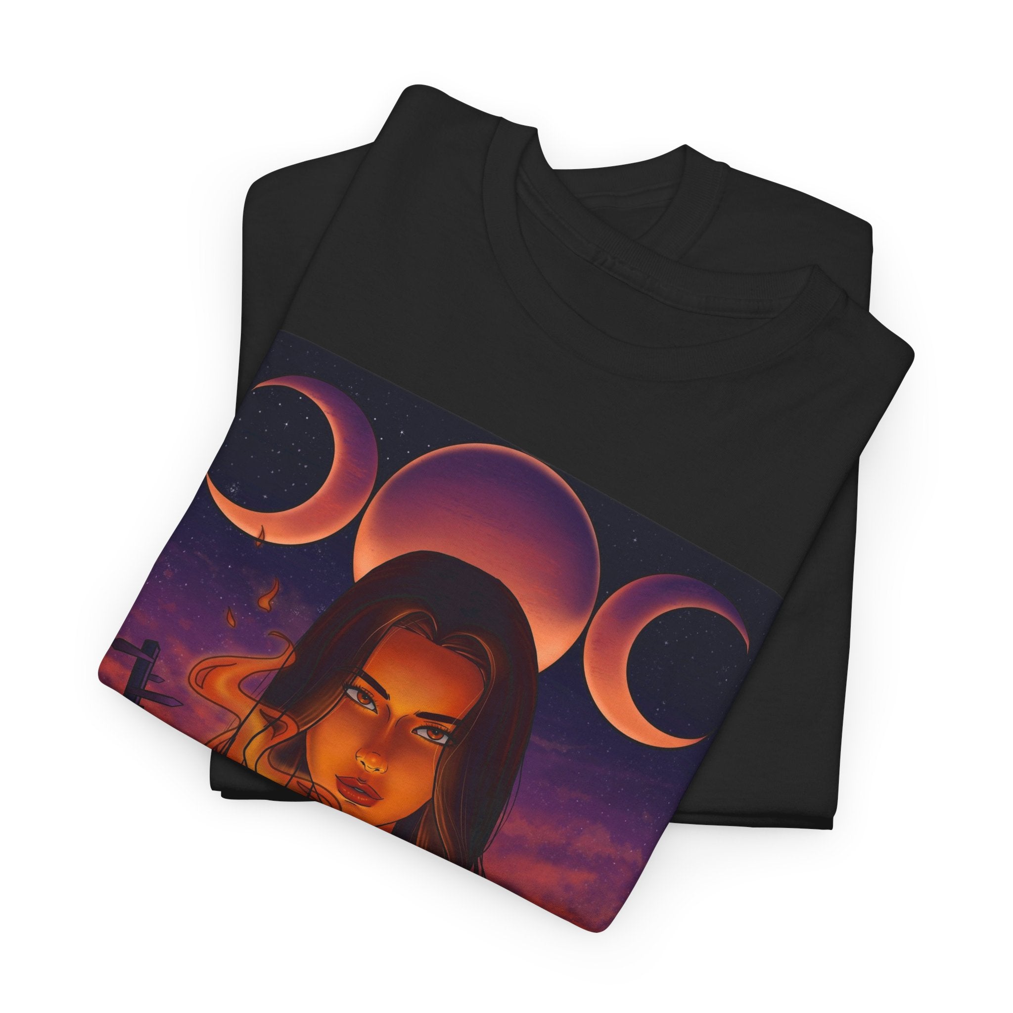 Hecate Tee — Triple Moon Goddess Graphic Shirt
