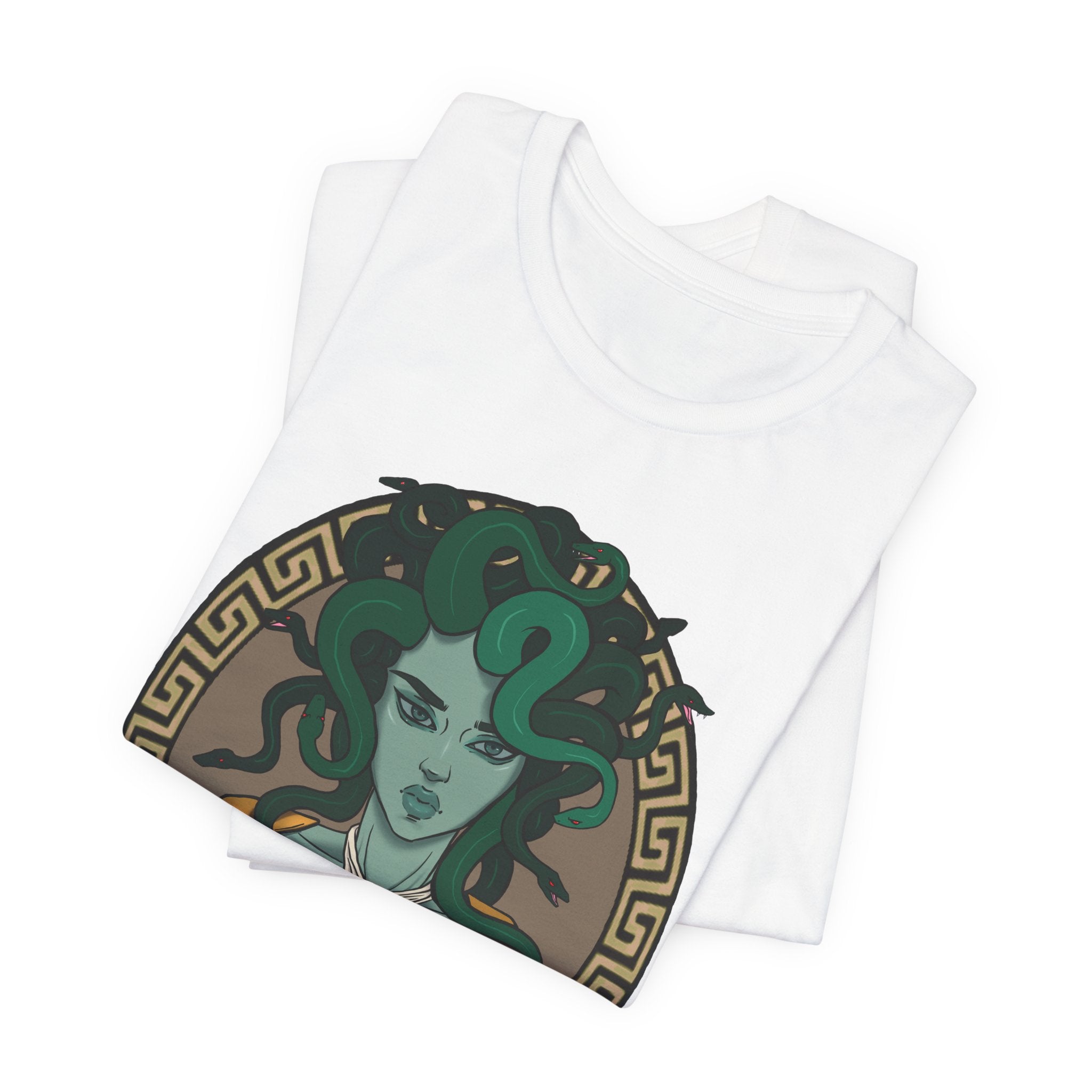 Medusa Portrait T-Shirt | Mythology Snake Hair Graphic Tee