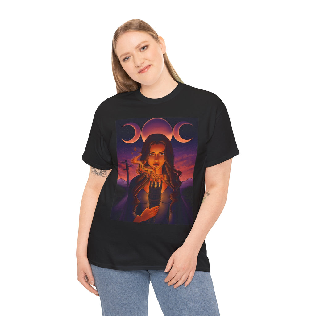 Hecate Tee — Triple Moon Goddess Graphic Shirt