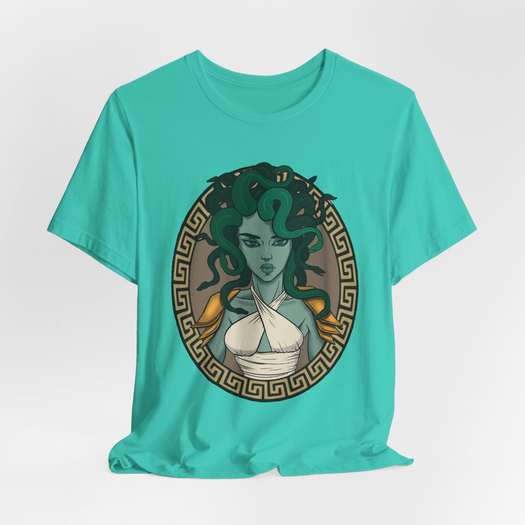 Medusa Portrait T-Shirt | Mythology Snake Hair Graphic Tee