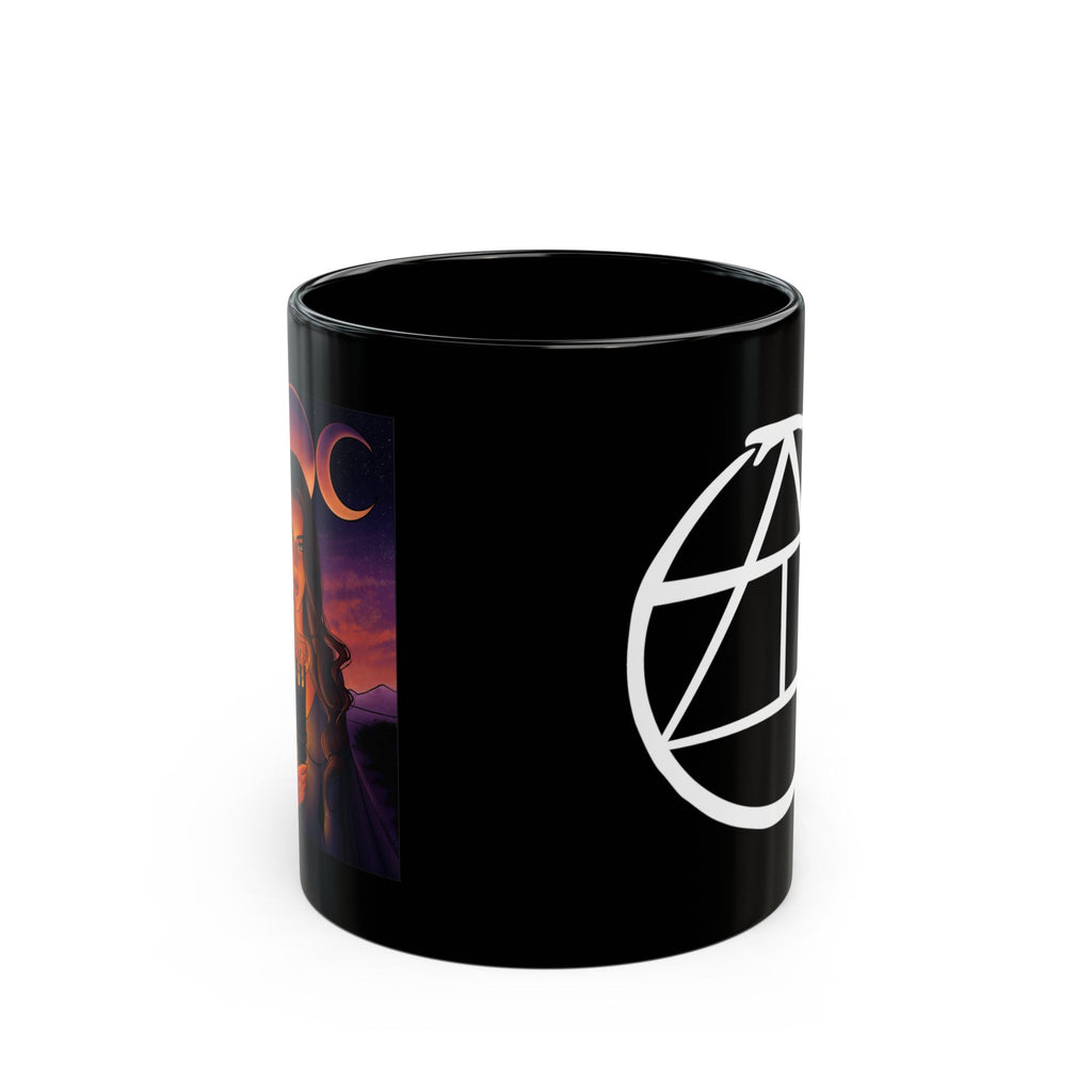 Triple Moon Hecate Black Coffee Mug — 11oz/15oz Arcana Unveiled Design