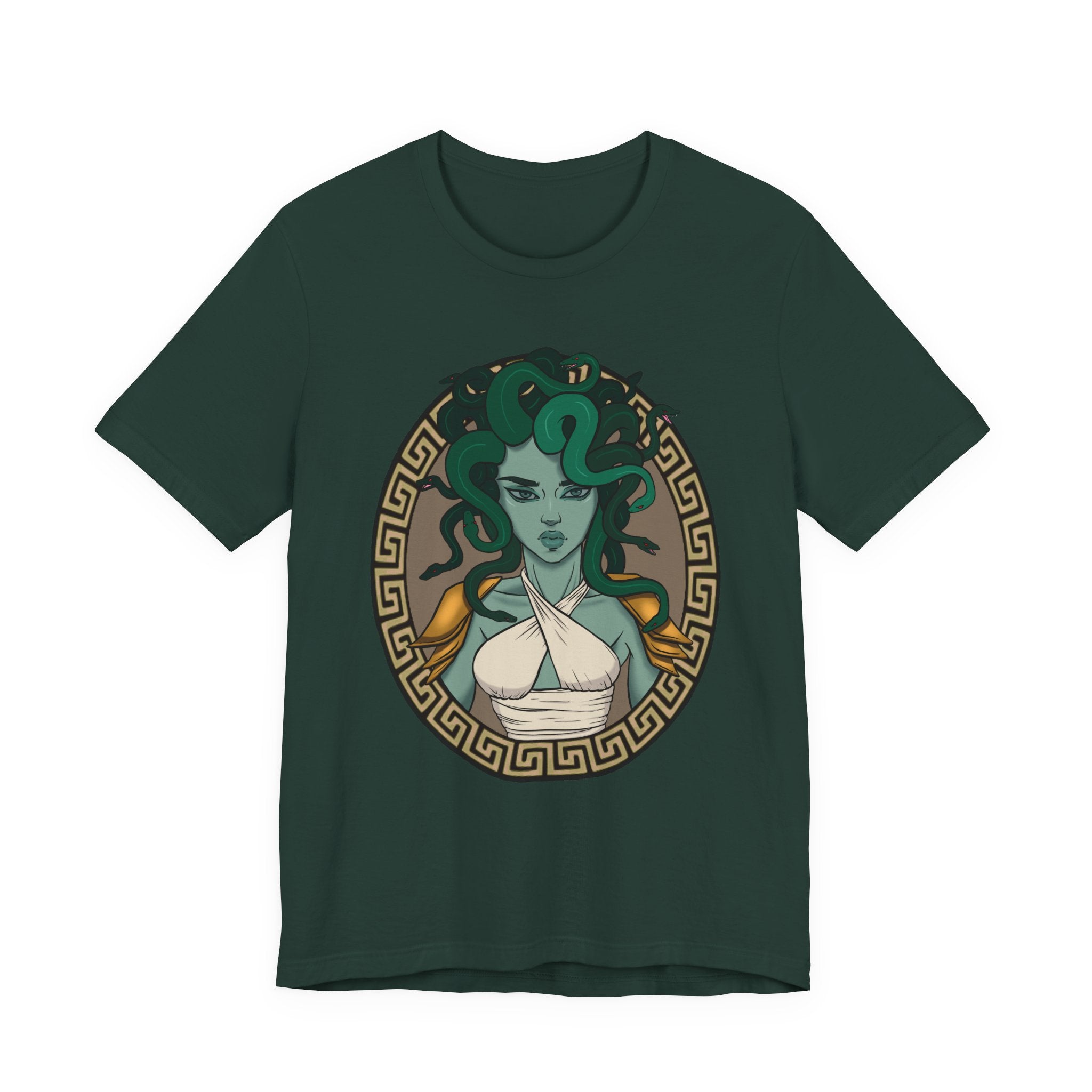 Medusa Portrait T-Shirt | Mythology Snake Hair Graphic Tee