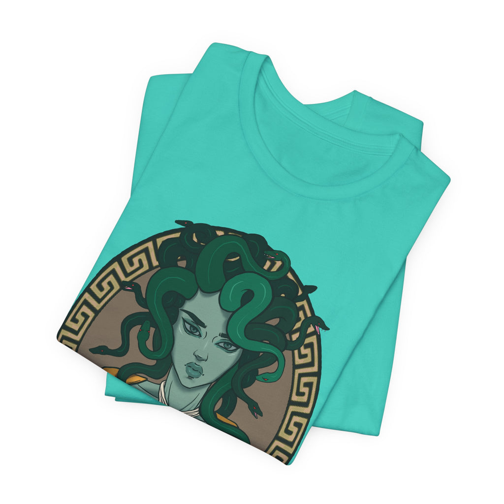 Medusa Portrait T-Shirt | Mythology Snake Hair Graphic Tee