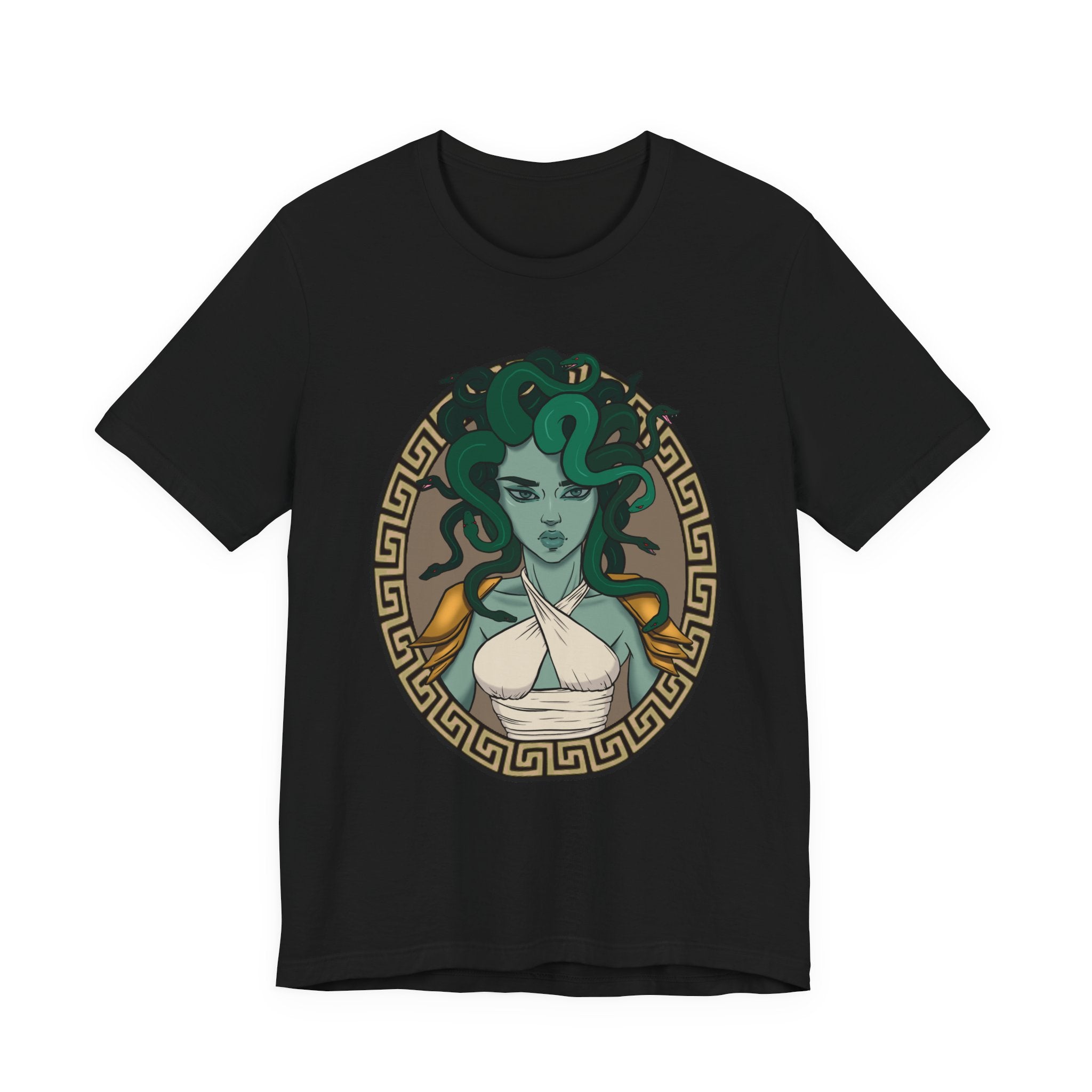 Medusa Portrait T-Shirt | Mythology Snake Hair Graphic Tee