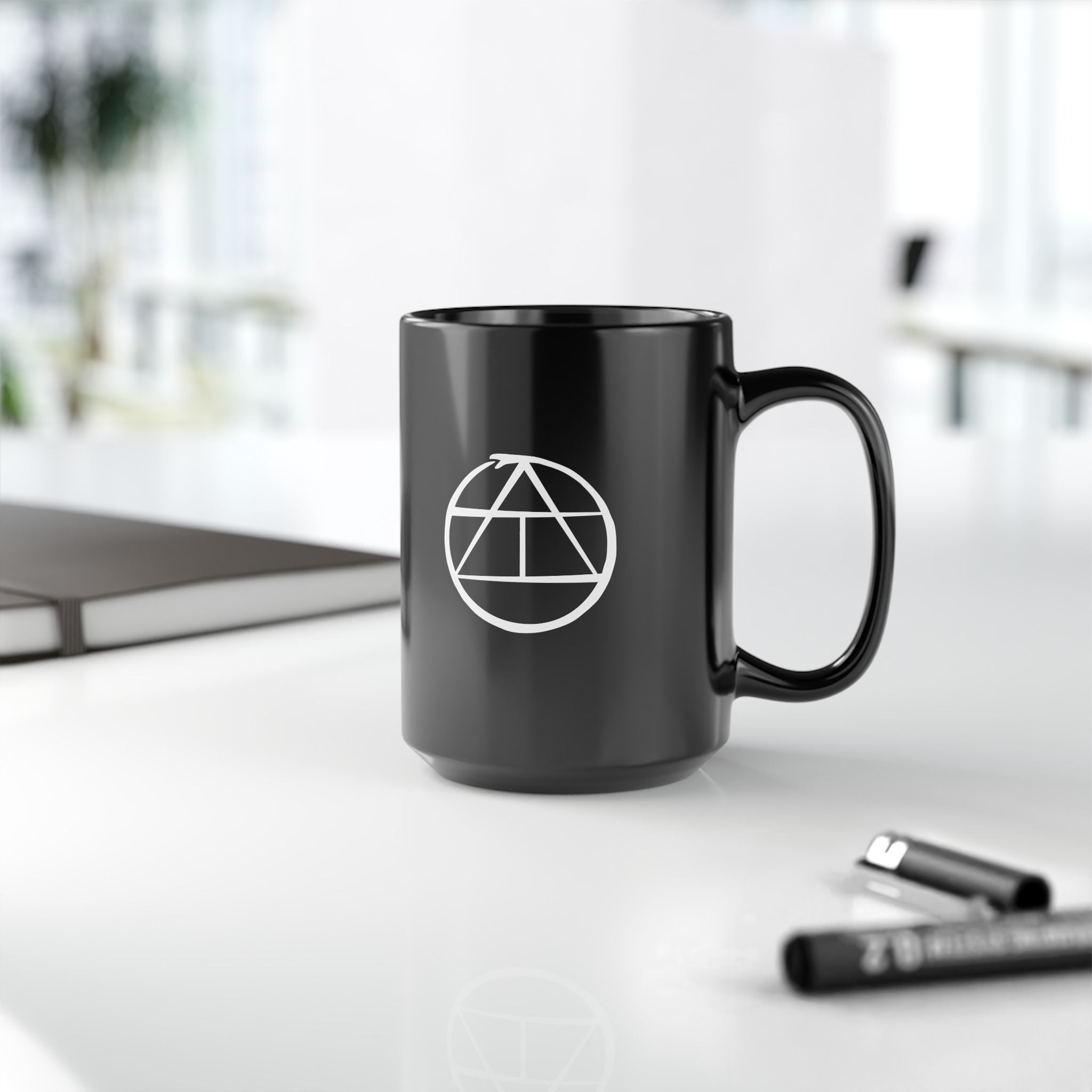 Lilith & Snake Black 15oz Mug — Floral witchy Coffee Cup