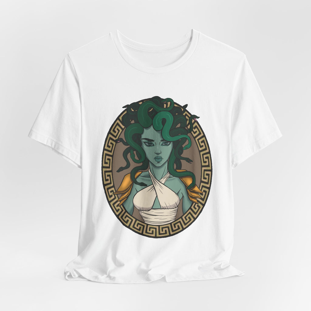 Medusa Portrait T-Shirt | Mythology Snake Hair Graphic Tee