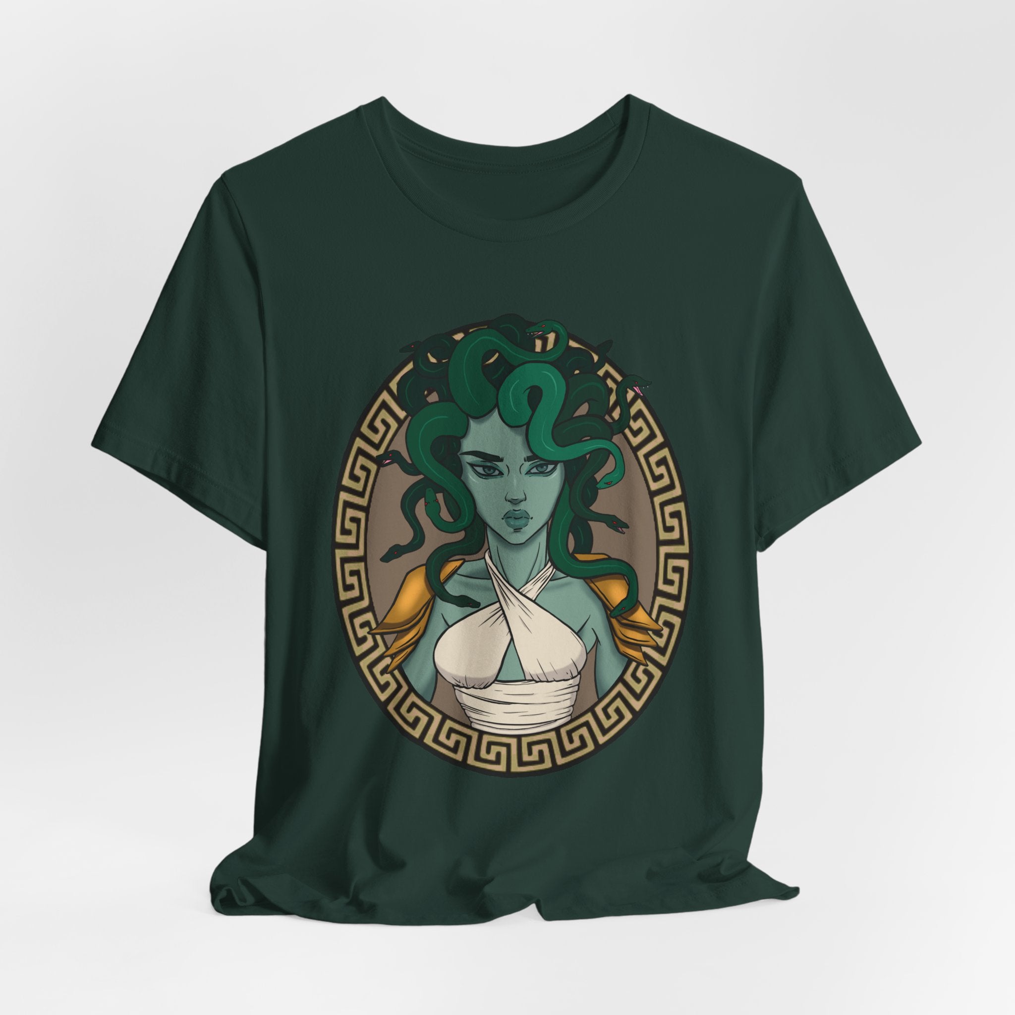 Medusa Portrait T-Shirt | Mythology Snake Hair Graphic Tee