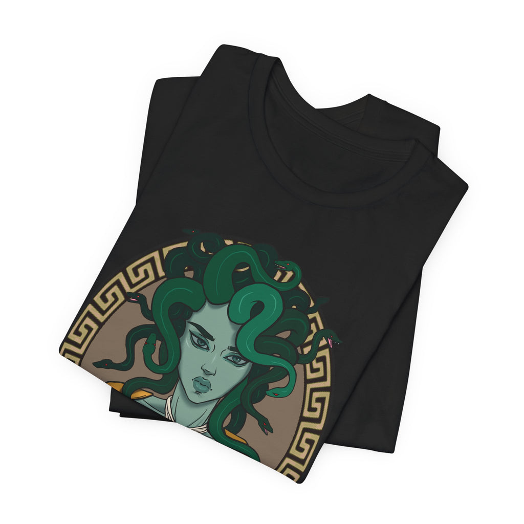 Medusa Portrait T-Shirt | Mythology Snake Hair Graphic Tee