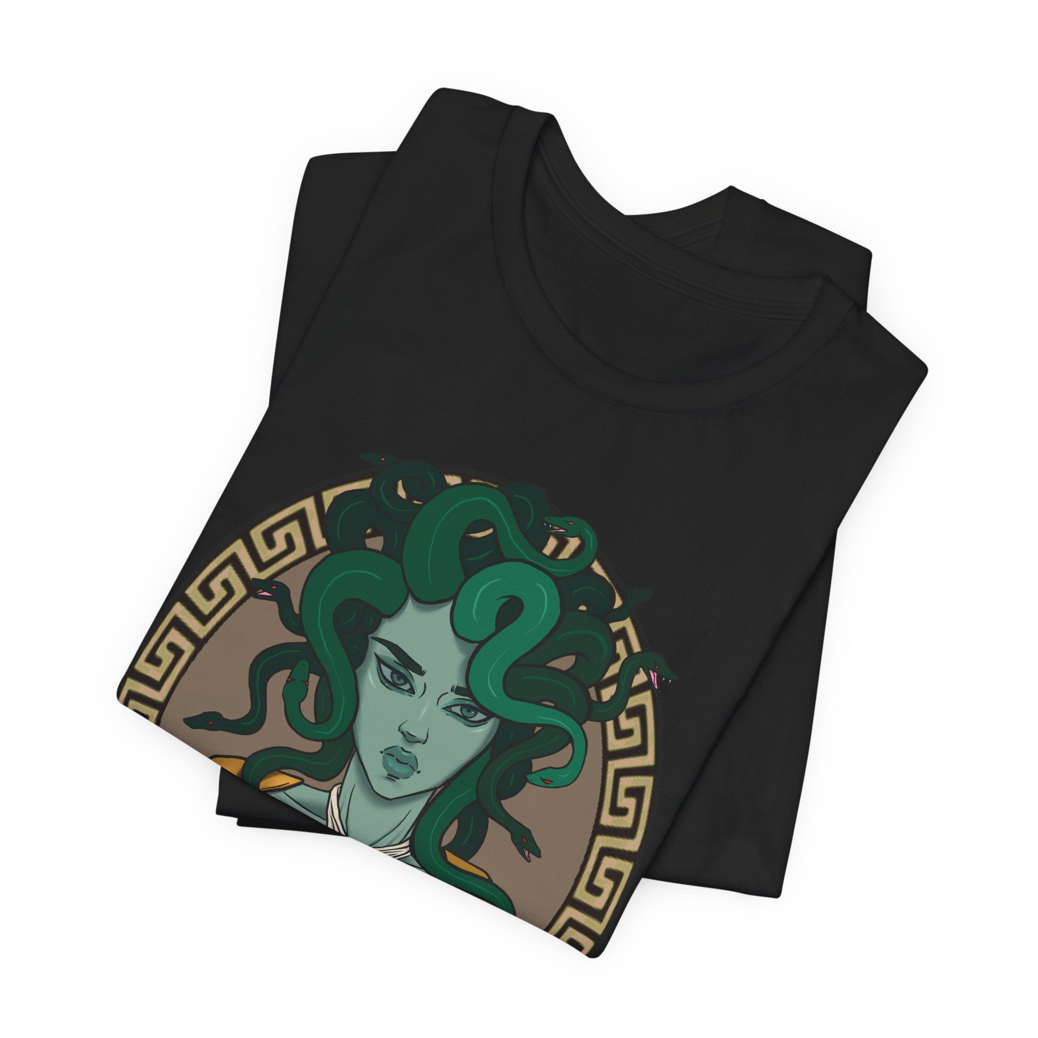 Medusa Portrait T-Shirt | Mythology Snake Hair Graphic Tee