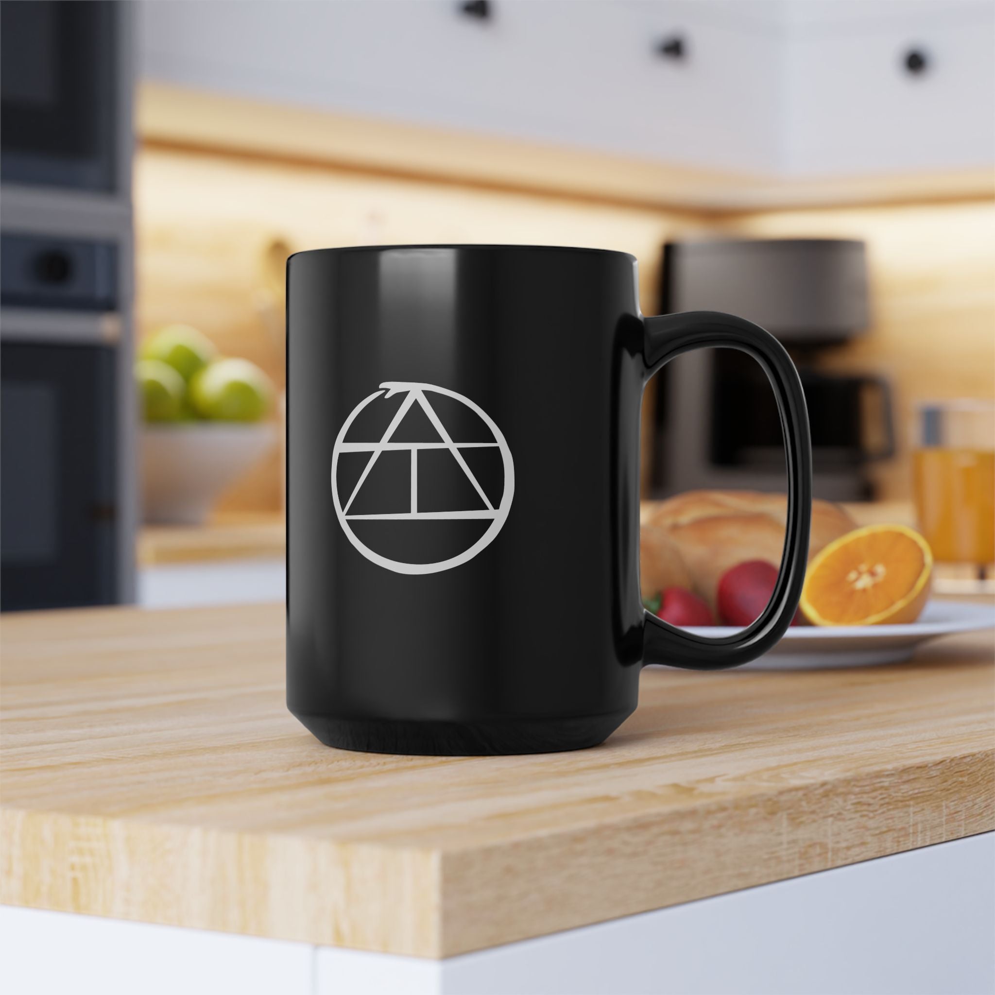 Lilith & Snake Black 15oz Mug — Floral witchy Coffee Cup