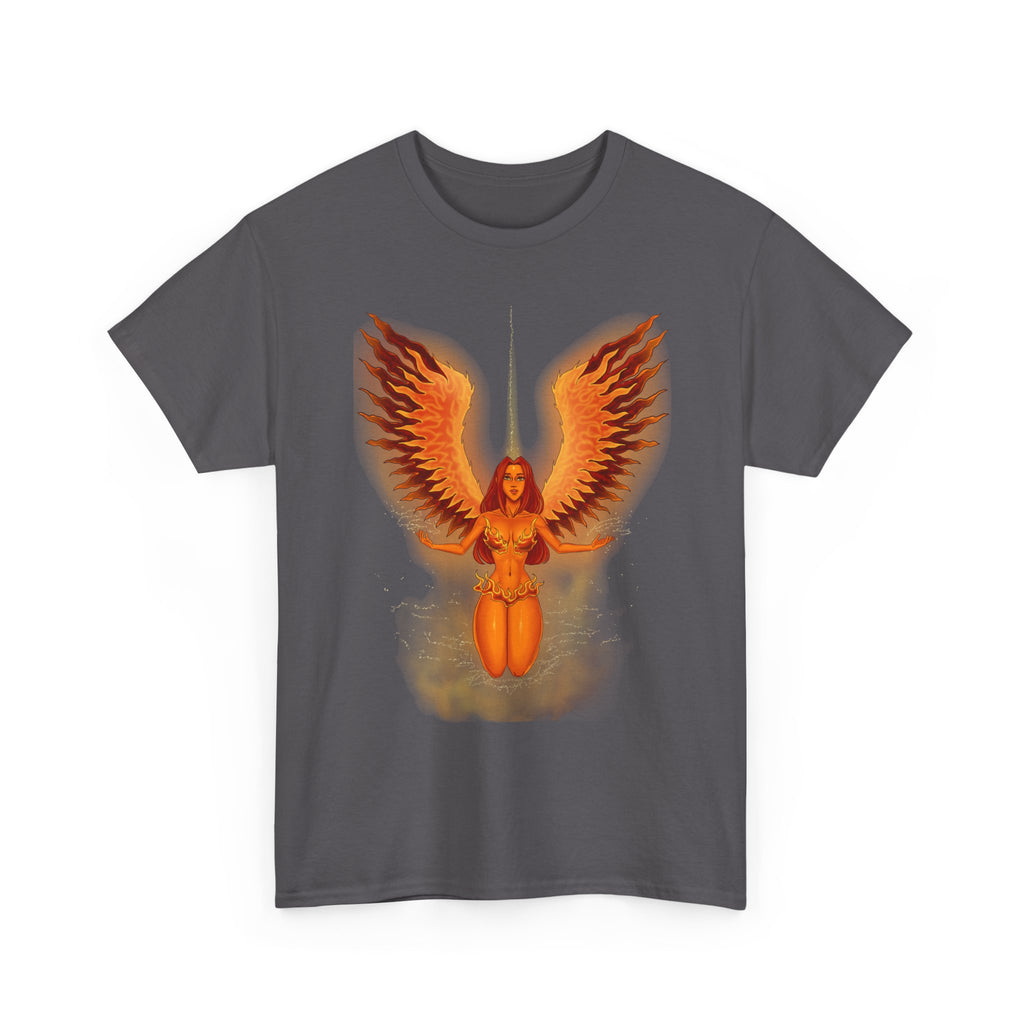 Phoenix Graphic Tee — Fiery Winged Phoenix Angel Design