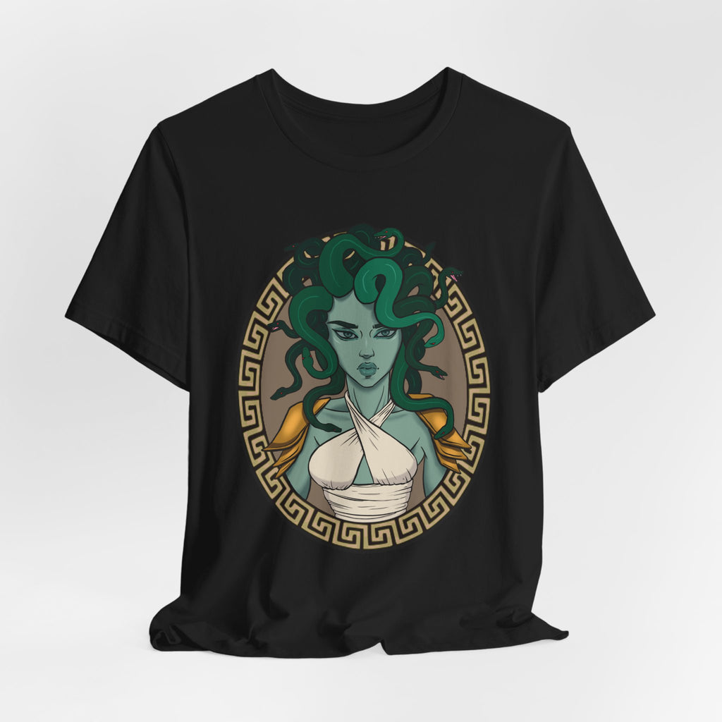 Medusa Portrait T-Shirt | Mythology Snake Hair Graphic Tee
