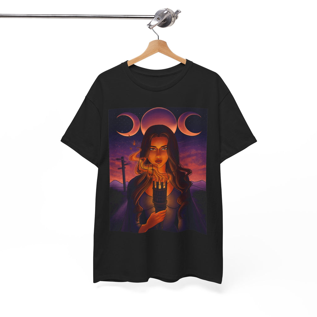 Hecate Tee — Triple Moon Goddess Graphic Shirt