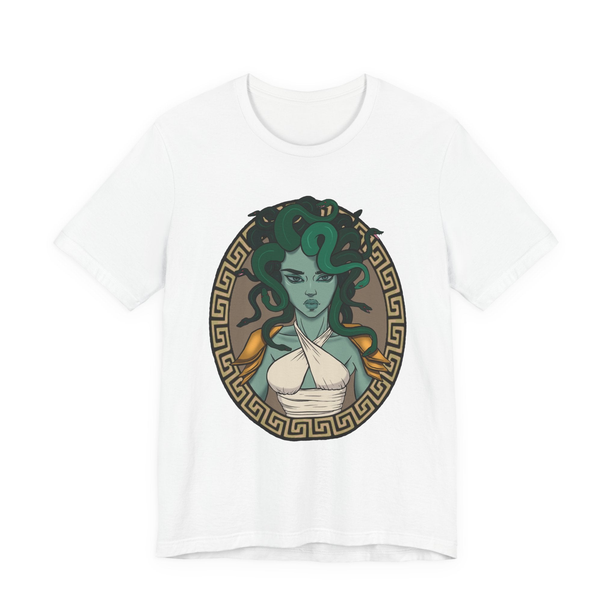 Medusa Portrait T-Shirt | Mythology Snake Hair Graphic Tee